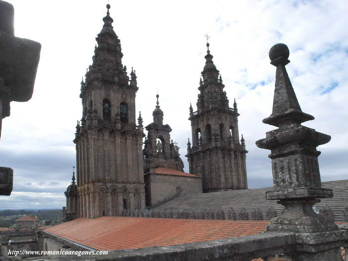 TORRES DE LA FACHADA OESTE DESDE EL TRANSEPTO SUR